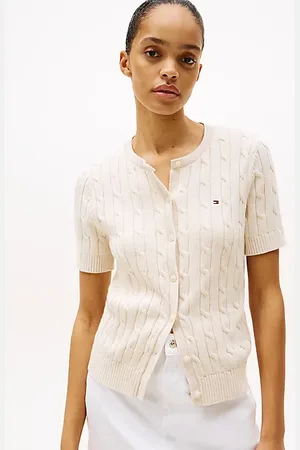 Tommy Hilfiger Cable Knit Short Sleeve Cardigan