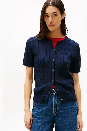 Tommy Hilfiger Cable Knit Short Sleeve Cardigan