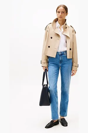 Tommy Hilfiger Faded Mid Rise Straight Leg Jeans
