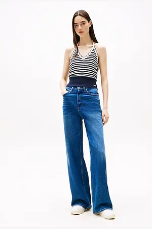 Tommy Hilfiger Claire Faded High Rise Wide Leg Jeans