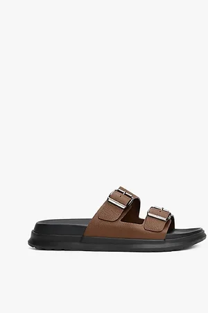 Tommy Hilfiger Leather Buckle Strap Sandals