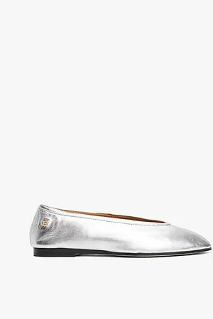 Tommy Hilfiger Metallic Leather Ballerinas