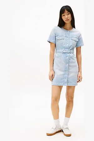 Tommy Hilfiger Button Denim Mini Dress
