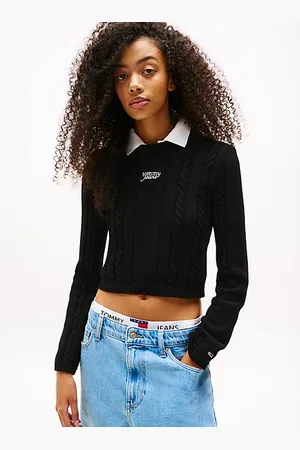 Tommy Hilfiger Cable Knit Mock Neck Jumper