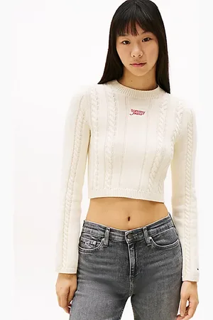 Tommy Hilfiger Cable Knit Mock Neck Jumper