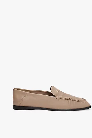 Tommy Hilfiger Leather TH Monogram Plaque Loafers