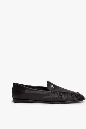 Tommy Hilfiger Leather TH Monogram Plaque Loafers