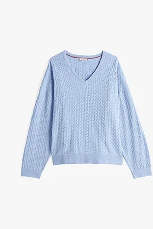 Tommy Hilfiger Curve Wool Blend Cable Knit Jumper