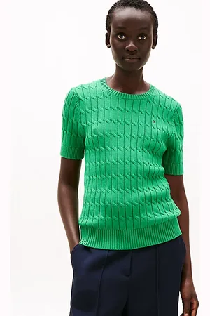 Tommy Hilfiger Cable Knit Short Sleeve Jumper