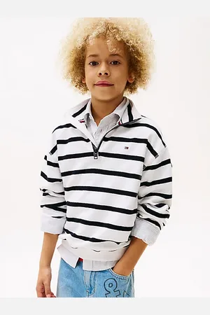 Tommy Hilfiger Breton Stripe Half-Zip Sweatshirt