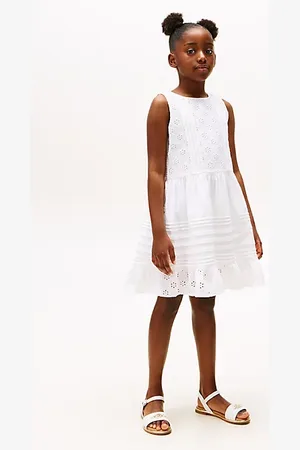 Tommy Hilfiger Broderie Anglaise Fit And Flare Dress