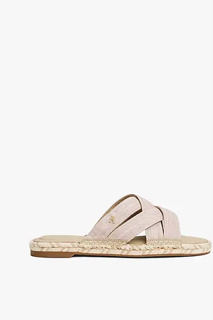 Tommy Hilfiger Chambray Crossover Espadrille Mules