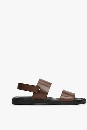 Tommy Hilfiger Double Strap Signature Leather Sandals