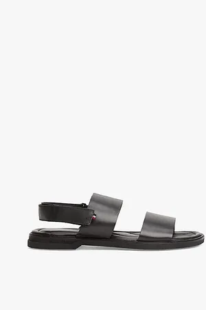 Tommy Hilfiger Double Strap Signature Leather Sandals