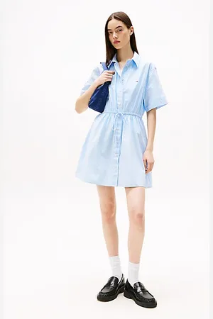 Tommy Hilfiger Stripe Relaxed Mini Shirt Dress