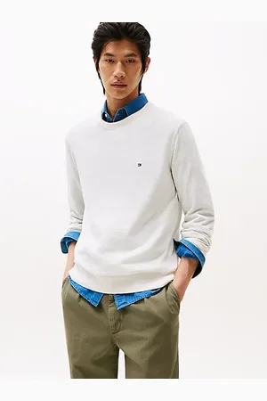 Tommy Hilfiger Linen Blend Crew Neck Jumper