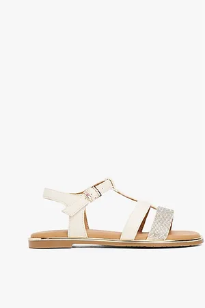 Tommy Hilfiger Metallic Textured Strap Sandals