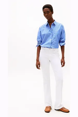 Tommy Hilfiger White Mid Rise Bootcut Jeans