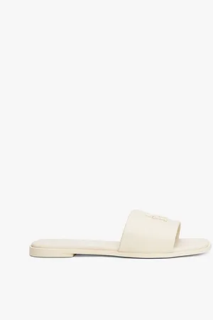 Tommy Hilfiger TH Monogram Leather Mules