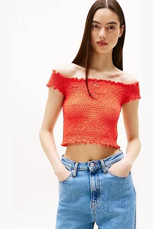 Tommy Hilfiger Slim Smock Crop Top