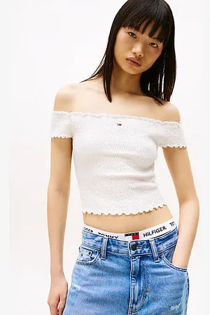 Tommy Hilfiger Slim Smock Crop Top