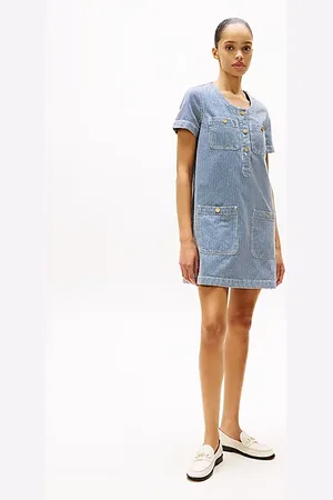 Tommy Hilfiger Short Sleeve Denim Mini Dress