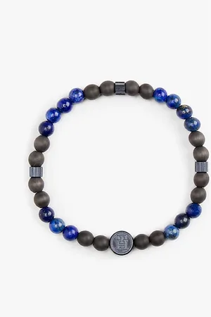 Tommy Hilfiger TH Monogram Lapis Bead Bracelet