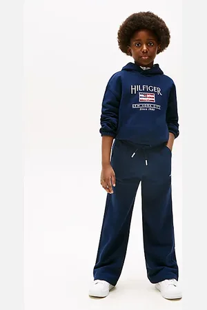 Tommy Hilfiger Logo Embroidery Wide Leg Joggers