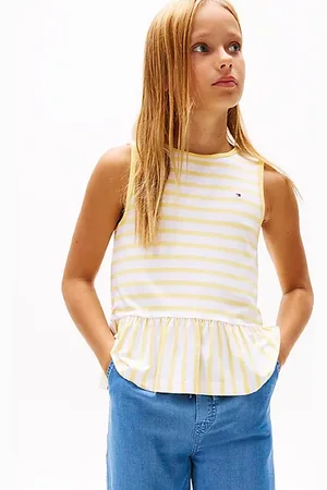 Tommy Hilfiger Stripe Peplum Sleeveless Top