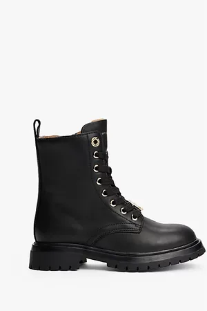Tommy Hilfiger Leather Lace-Up Ankle Boots