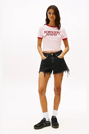 Tommy Hilfiger Relaxed Distressed Denim Shorts