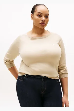 Tommy Hilfiger Curve Fine Knit Jersey Boat Neck Jumper