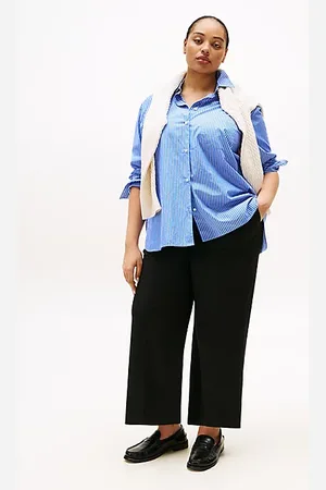 Tommy Hilfiger Curve Anti-Wrinkle Wide Leg Cropped Trousers