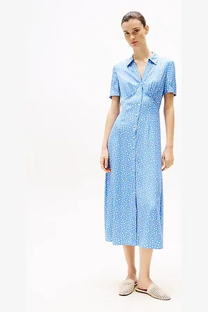 Tommy Hilfiger Floral Print Maxi Shirt Dress
