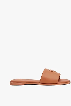 Tommy Hilfiger TH Monogram Leather Mules