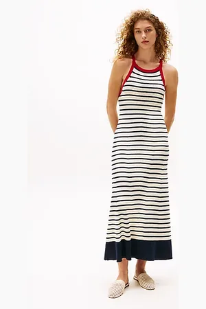 Tommy Hilfiger The Sofia Capsule Knit Stripe Maxi Dress