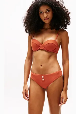 Tommy Hilfiger Button Detail Textured Classic Bikini Bottoms