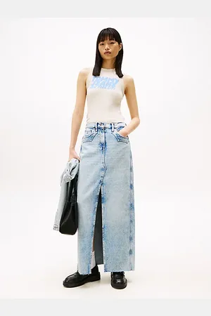 Tommy Hilfiger Claire Straight Denim Maxi Skirt