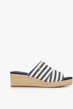 Tommy Hilfiger Stripe Espadrille Wedge Mules