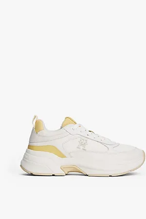 Tommy Hilfiger Leather Mixed Texture Chunky Trainers