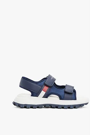 Tommy Hilfiger Logo Hook And Loop Cleat Sandals