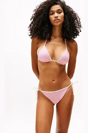Tommy Hilfiger Print String Tie-Side Cheeky Bikini Bottoms