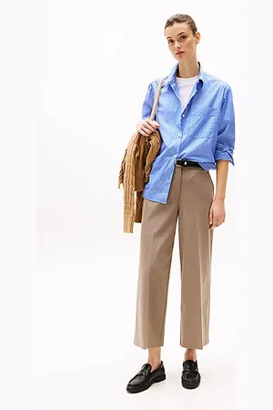 Tommy Hilfiger Anti-Wrinkle Wide Leg Cropped Trousers