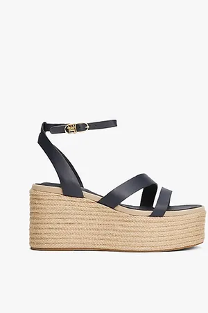 Tommy Hilfiger Leather Platform Espadrilles