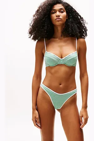 Tommy Hilfiger Ribbed Texture Cheeky Bikini Bottoms