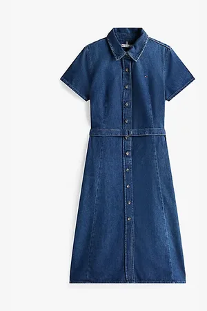 Tommy Hilfiger Adaptive Denim Midi Shirt Dress