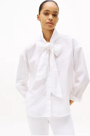Tommy Hilfiger Relaxed Fit Bow Collar Shirt