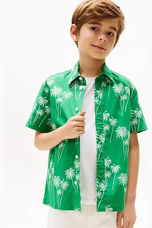 Tommy Hilfiger Floral Print Poplin Short Sleeve Shirt