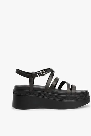 Tommy Hilfiger Leather Strappy Platform Sandals