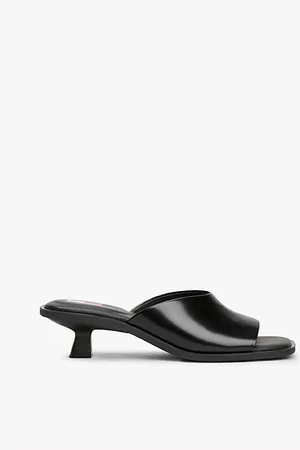Tommy Hilfiger Leather Kitten Heel Mules